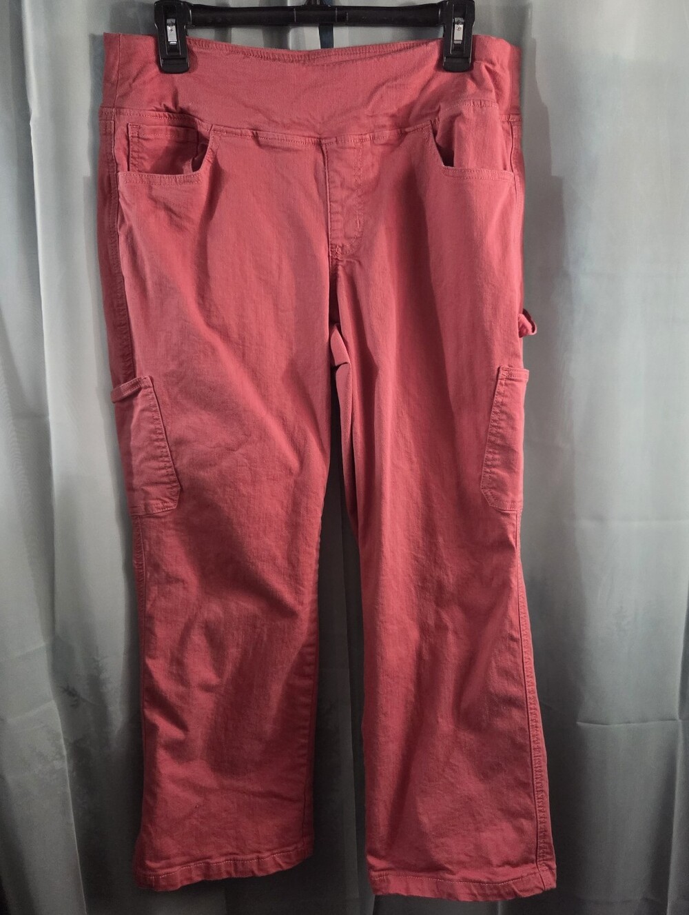 Belle by Kim Gravel Coral Pink Straight Leg Utility Jeans